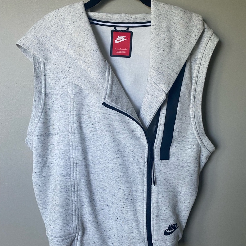 Nike grey sweatshirt vest vintage